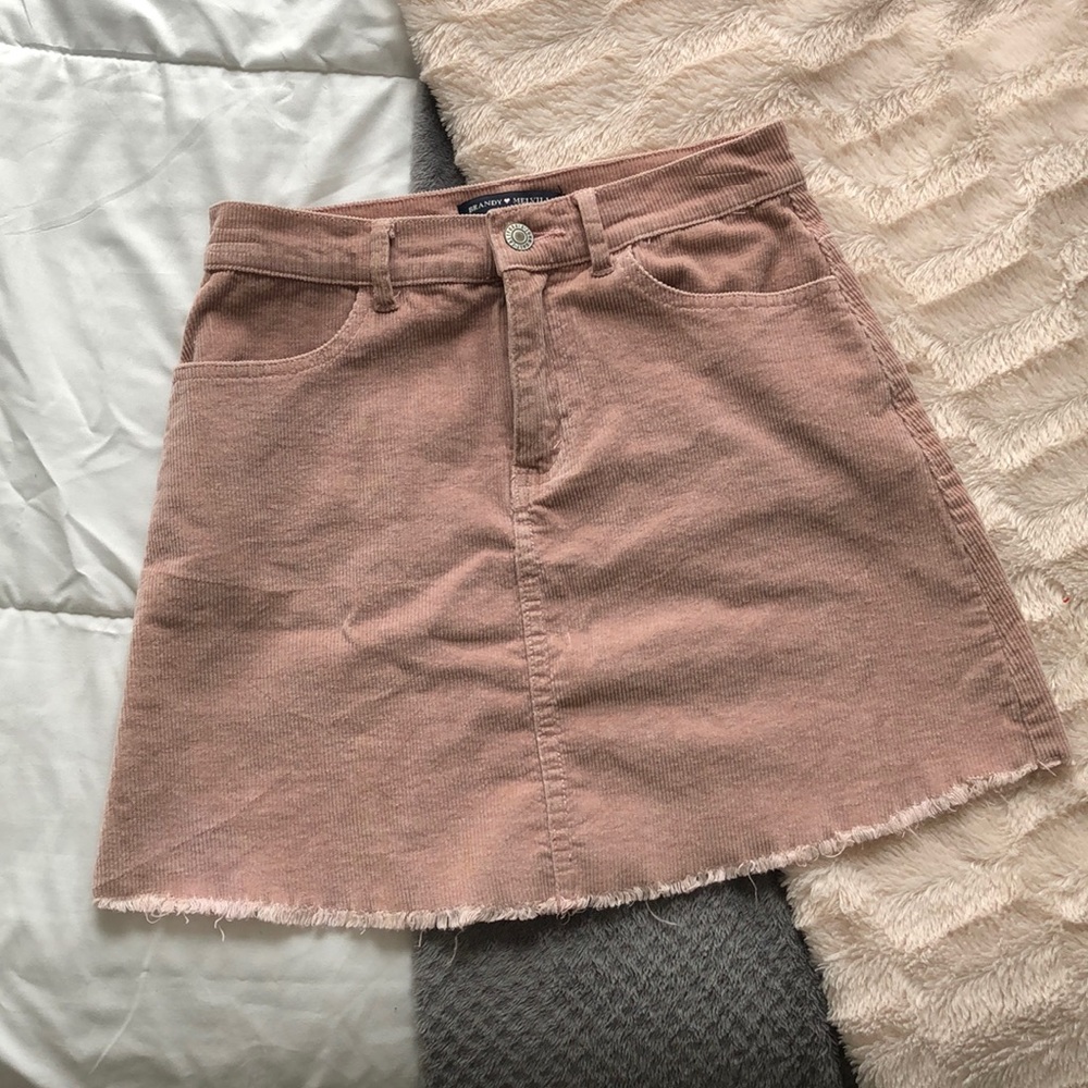 **Blush Corduroy Brandy Skirt**